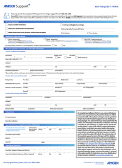 Amgen® SupportPlus Request Form for Healthcare Professionals