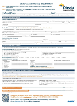 Specialty Pharmacy Resource Form